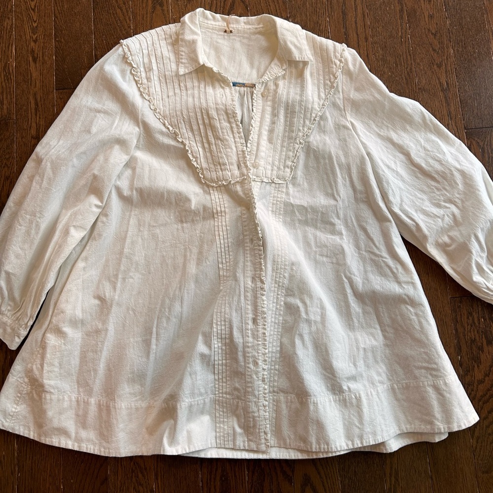 Free People White Long-Sleeve Dress